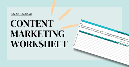 Content Marketing Worksheet