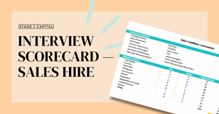 Interview Scorecard — Sales Hire