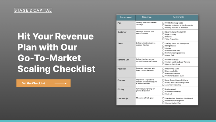 Hit Your Revenue Plan with our Go-To-Market Scaling Checklist